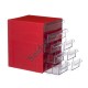 Gaveteiro CG508/5 Vermelho Com 8 Gavetas E 40 Divisórias